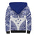 Personalised Toa Samoa Rugby Spirit Sherpa Hoodie White Samoan Tribal Pattern - Polynesian Pride