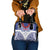 Personalised Toa Samoa Rugby Spirit Shoulder Handbag White Samoan Tribal Pattern - Polynesian Pride