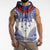 Personalised Toa Samoa Rugby Spirit Sleeveless Zip Hoodie White Samoan Tribal Pattern - Polynesian Pride