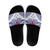 Personalised Toa Samoa Rugby Spirit Slide Sandals White Samoan Tribal Pattern - Polynesian Pride