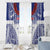 Personalised Toa Samoa Rugby Spirit Window Curtain White Samoan Tribal Pattern - Polynesian Pride
