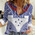 Personalised Toa Samoa Rugby Spirit Women Casual Shirt White Samoan Tribal Pattern - Polynesian Pride