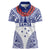 Personalised Toa Samoa Rugby Spirit Women Polo Shirt White Samoan Tribal Pattern - Polynesian Pride