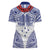 Personalised Toa Samoa Rugby Spirit Women Polo Shirt White Samoan Tribal Pattern - Polynesian Pride