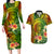 Polynesia Couples Matching Long Sleeve Bodycon Dress and Hawaiian Shirt Pasifika Tribal with Tropical Flowers LT9 Reggae - Polynesian Pride