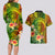 Polynesia Couples Matching Long Sleeve Bodycon Dress and Hawaiian Shirt Pasifika Tribal with Tropical Flowers LT9 - Polynesian Pride