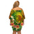 Polynesia Family Matching Off Shoulder Short Dress and Hawaiian Shirt Pasifika Tribal with Tropical Flowers LT9 - Polynesian Pride