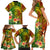 Polynesia Family Matching Short Sleeve Bodycon Dress and Hawaiian Shirt Pasifika Tribal with Tropical Flowers LT9 - Polynesian Pride