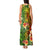 Polynesia Tank Maxi Dress Pasifika Tribal with Tropical Flowers LT9 - Polynesian Pride