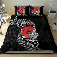 ANZAC Day Aotearoa Silver Fern Maori Personalised Bedding Set