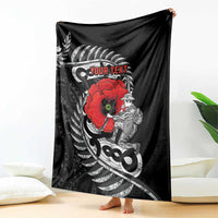 ANZAC Day Aotearoa Silver Fern Maori Personalised Blanket LT9 - Polynesian Pride