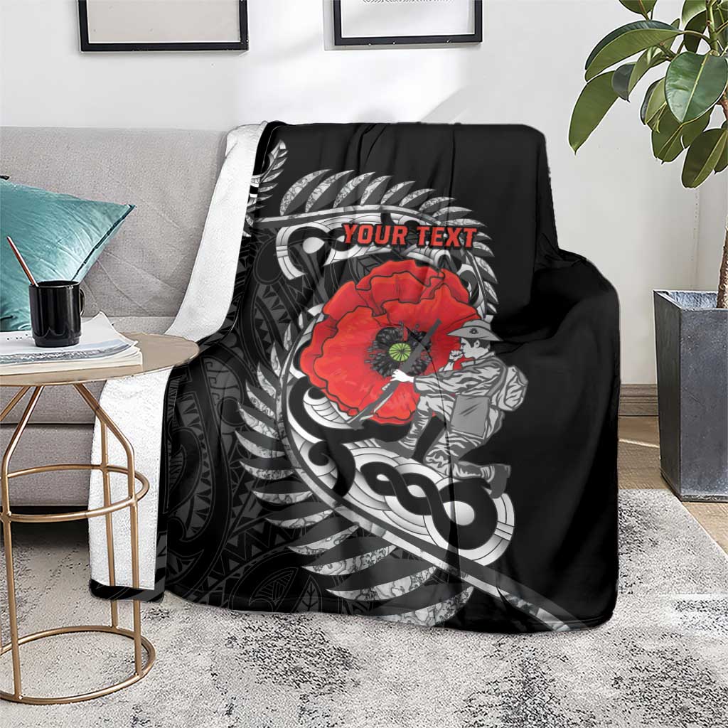 ANZAC Day Aotearoa Silver Fern Maori Personalised Blanket LT9 - Polynesian Pride