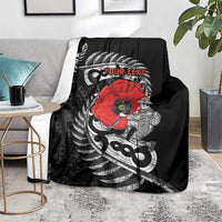ANZAC Day Aotearoa Silver Fern Maori Personalised Blanket LT9 - Polynesian Pride
