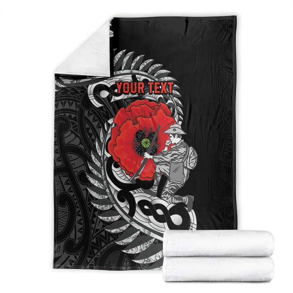 ANZAC Day Aotearoa Silver Fern Maori Personalised Blanket LT9 - Polynesian Pride