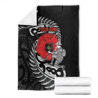 ANZAC Day Aotearoa Silver Fern Maori Personalised Blanket LT9 - Polynesian Pride