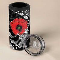 ANZAC Day Aotearoa Silver Fern Maori Personalised 4 in 1 Can Cooler Tumbler LT9 - Polynesian Pride