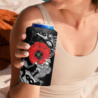 ANZAC Day Aotearoa Silver Fern Maori Personalised 4 in 1 Can Cooler Tumbler LT9 - Polynesian Pride