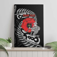 ANZAC Day Aotearoa Silver Fern Maori Personalised Canvas Wall Art LT9 - Polynesian Pride