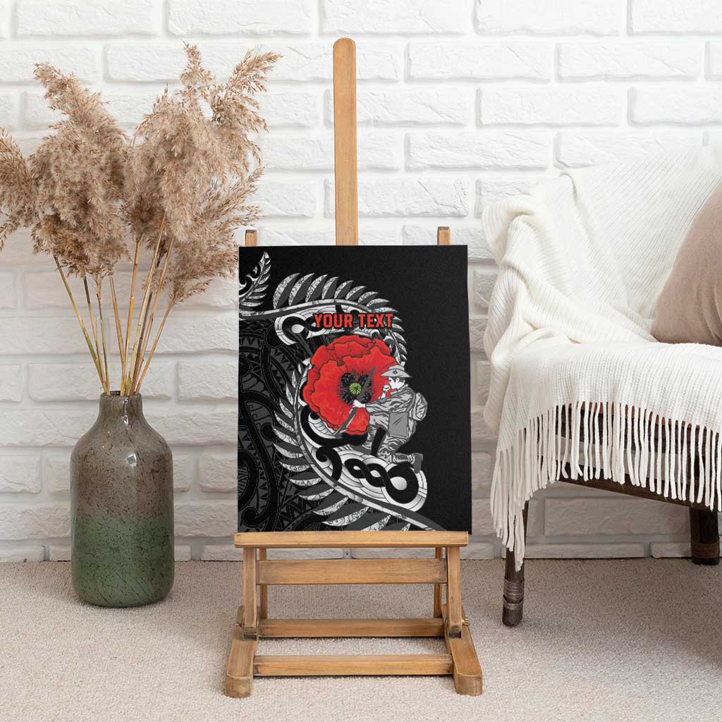 ANZAC Day Aotearoa Silver Fern Maori Personalised Canvas Wall Art LT9 - Polynesian Pride