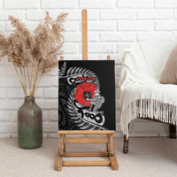 ANZAC Day Aotearoa Silver Fern Maori Personalised Canvas Wall Art LT9 - Polynesian Pride