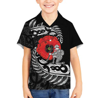 ANZAC Day Aotearoa Silver Fern Maori Personalised Family Matching Summer Maxi Dress and Hawaiian Shirt