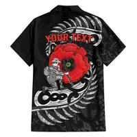 ANZAC Day Aotearoa Silver Fern Maori Personalised Family Matching Tank Maxi Dress and Hawaiian Shirt