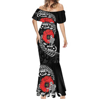 ANZAC Day Aotearoa Silver Fern Maori Personalised Mermaid Dress
