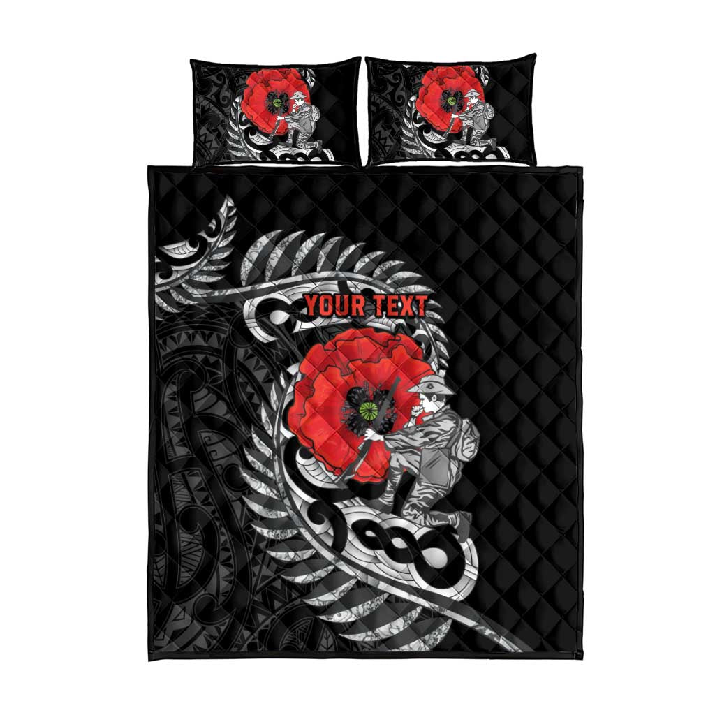 ANZAC Day Aotearoa Silver Fern Maori Personalised Quilt Bed Set LT9 - Polynesian Pride