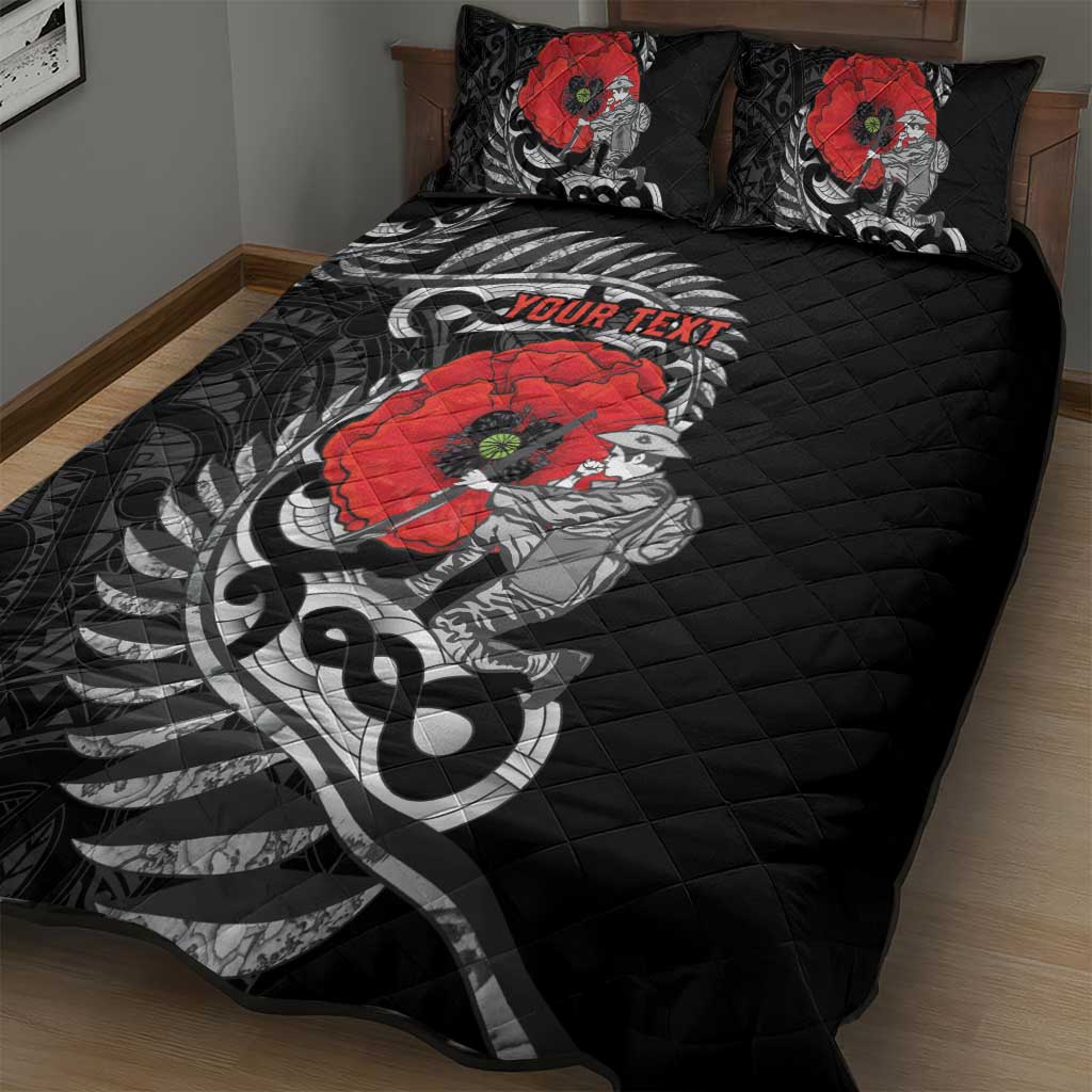 ANZAC Day Aotearoa Silver Fern Maori Personalised Quilt Bed Set LT9 - Polynesian Pride