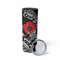 ANZAC Day Aotearoa Silver Fern Maori Personalised Skinny Tumbler