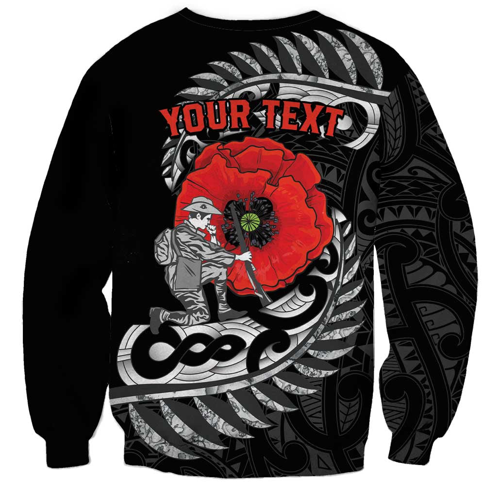 ANZAC Day Aotearoa Silver Fern Maori Personalised Sweatshirt LT9 - Polynesian Pride