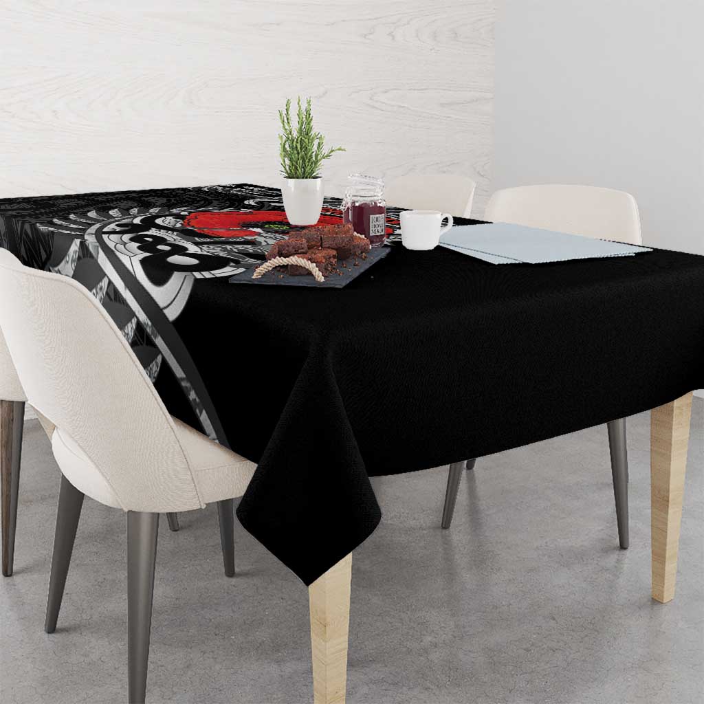 ANZAC Day Aotearoa Silver Fern Maori Personalised Tablecloth LT9 - Polynesian Pride