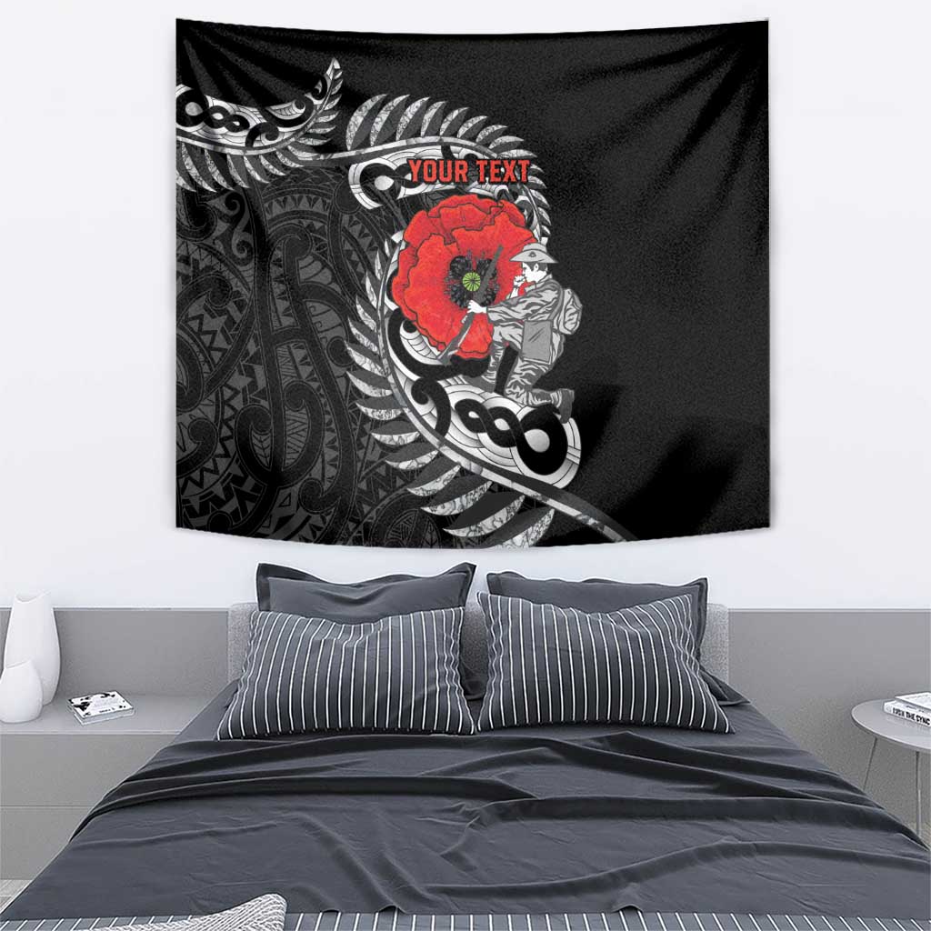 ANZAC Day Aotearoa Silver Fern Maori Personalised Tapestry