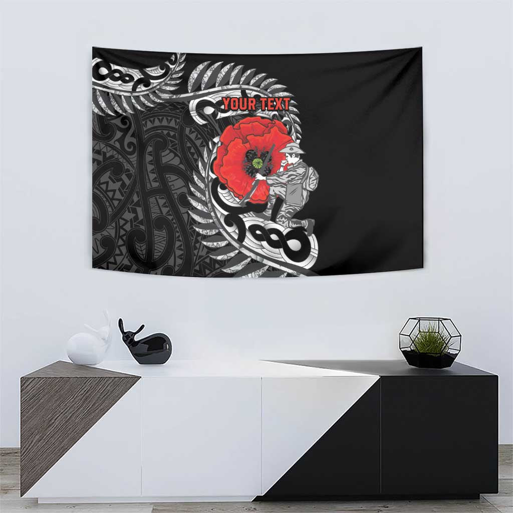 ANZAC Day Aotearoa Silver Fern Maori Personalised Tapestry