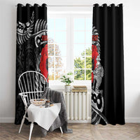 ANZAC Day Aotearoa Silver Fern Maori Personalised Window Curtain LT9 - Polynesian Pride