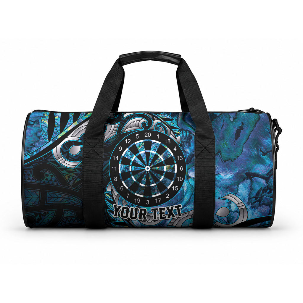 New Zealand Darts Personalised Duffle Bag Aotearoa Silver Fern Blue Papua Shell Spirit LT9 One size Blue - Polynesian Pride