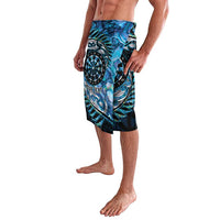 New Zealand Darts Personalised Lavalava Aotearoa Silver Fern Blue Papua Shell Spirit