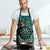New Zealand Darts Personalised Apron Aotearoa Silver Fern Green Papua Shell Spirit - Polynesian Pride