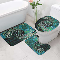 New Zealand Darts Personalised Bathroom Set Aotearoa Silver Fern Green Papua Shell Spirit - Polynesian Pride