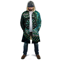 New Zealand Darts Personalised Cloak Aotearoa Silver Fern Green Papua Shell Spirit - Polynesian Pride