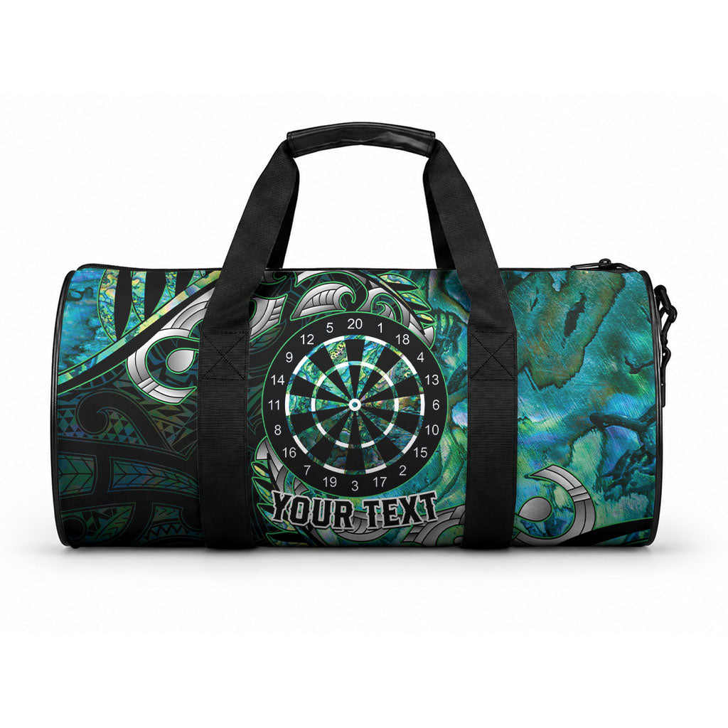 New Zealand Darts Personalised Duffle Bag Aotearoa Silver Fern Green Papua Shell Spirit LT9 One size Green - Polynesian Pride