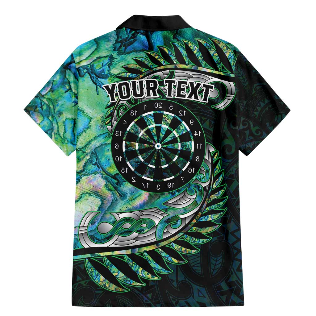 New Zealand Darts Personalised Family Matching Mermaid Dress and Hawaiian Shirt Aotearoa Silver Fern Green Papua Shell Spirit
