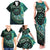 New Zealand Darts Personalised Family Matching Tank Maxi Dress and Hawaiian Shirt Aotearoa Silver Fern Green Papua Shell Spirit