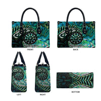 New Zealand Darts Personalised Leather Bag Aotearoa Silver Fern Green Papua Shell Spirit - Polynesian Pride