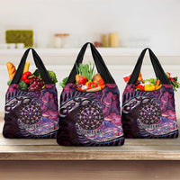 New Zealand Darts Personalised Grocery Bag Aotearoa Silver Fern Pink Papua Shell Spirit