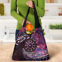 New Zealand Darts Personalised Grocery Bag Aotearoa Silver Fern Pink Papua Shell Spirit