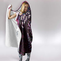 New Zealand Darts Personalised Hooded Blanket Aotearoa Silver Fern Pink Papua Shell Spirit