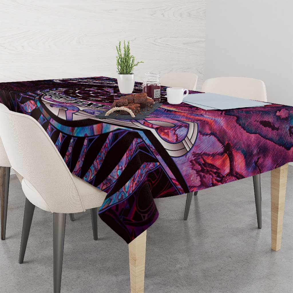 New Zealand Darts Personalised Tablecloth Aotearoa Silver Fern Pink Papua Shell Spirit LT9 - Polynesian Pride