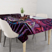 New Zealand Darts Personalised Tablecloth Aotearoa Silver Fern Pink Papua Shell Spirit LT9 - Polynesian Pride