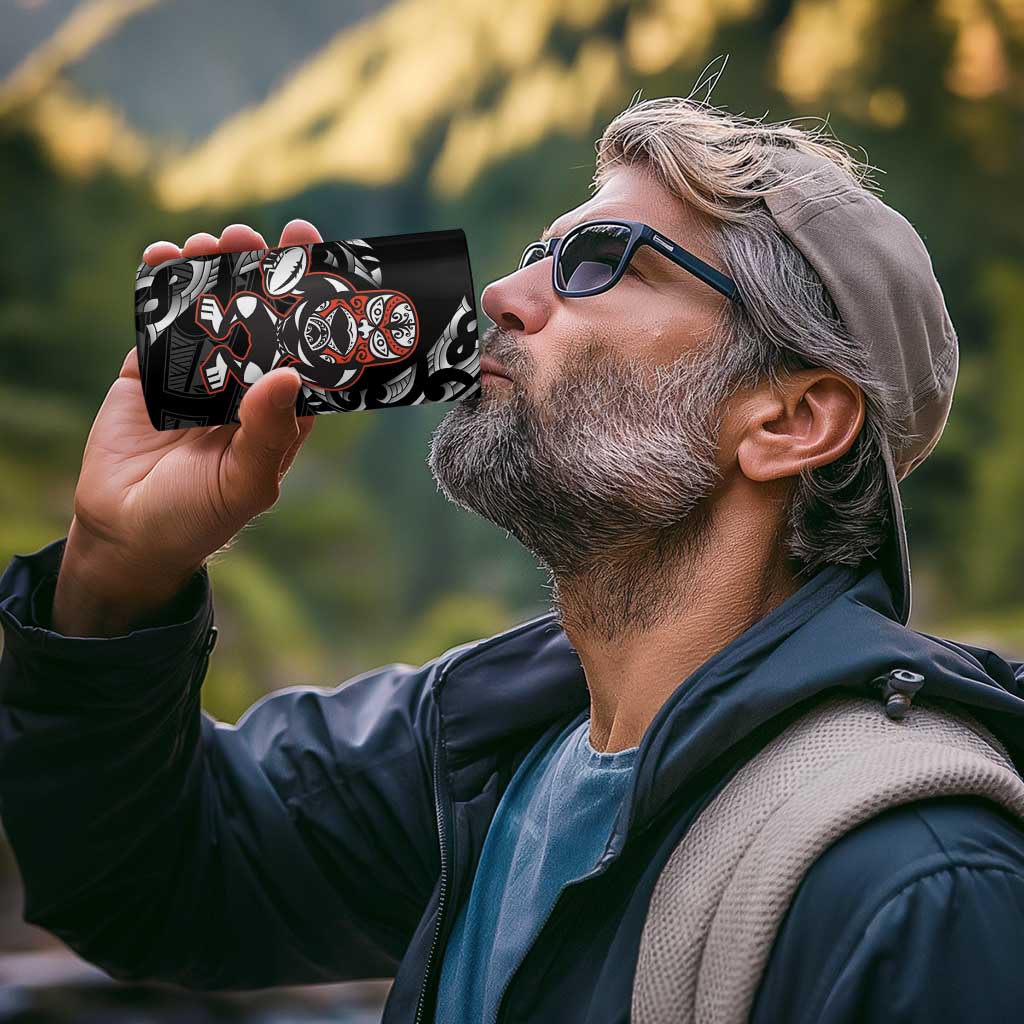 New Zealand Indigenous-Maori Rugby Custom 4 in 1 Can Cooler Tumbler